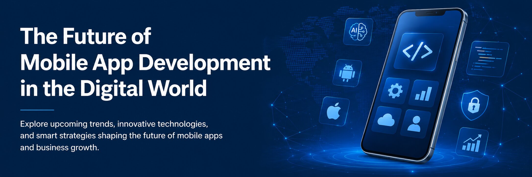 Mobile app development future technology concept